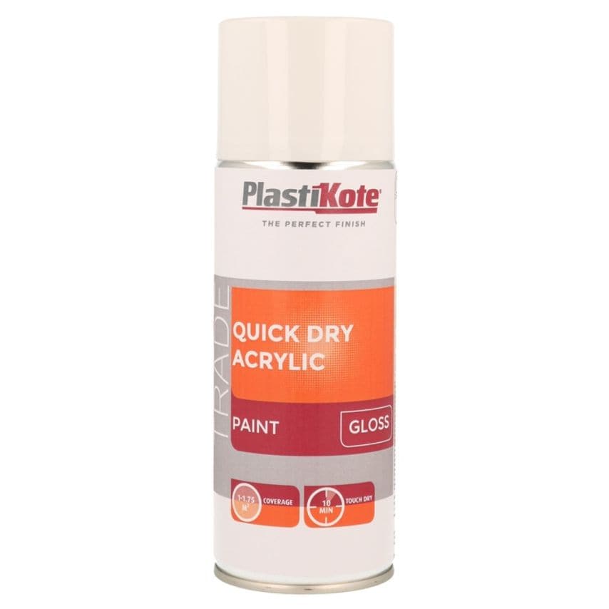 Quick Dry Acrylic Spray 400ml White Gloss