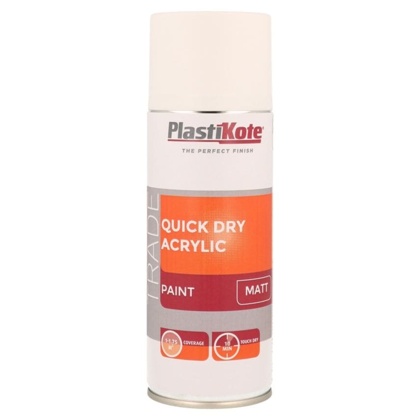 Quick Dry Acrylic Spray 400ml White Matt
