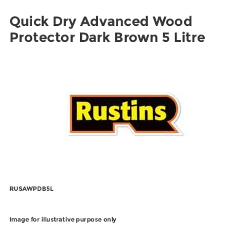 Quick Dry Advanced Wood Protector Dark Brown 5 Litre RUSAWPDB5L