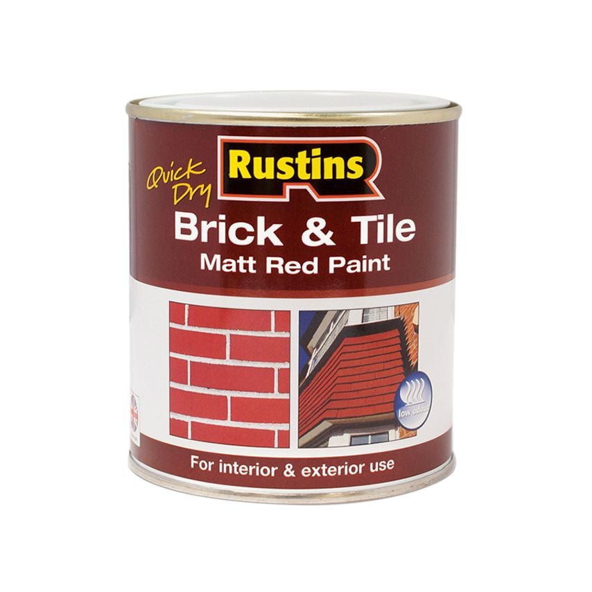 Quick Dry Brick & Tile Paint Matt Red 500ml RUSBTPMR500Q