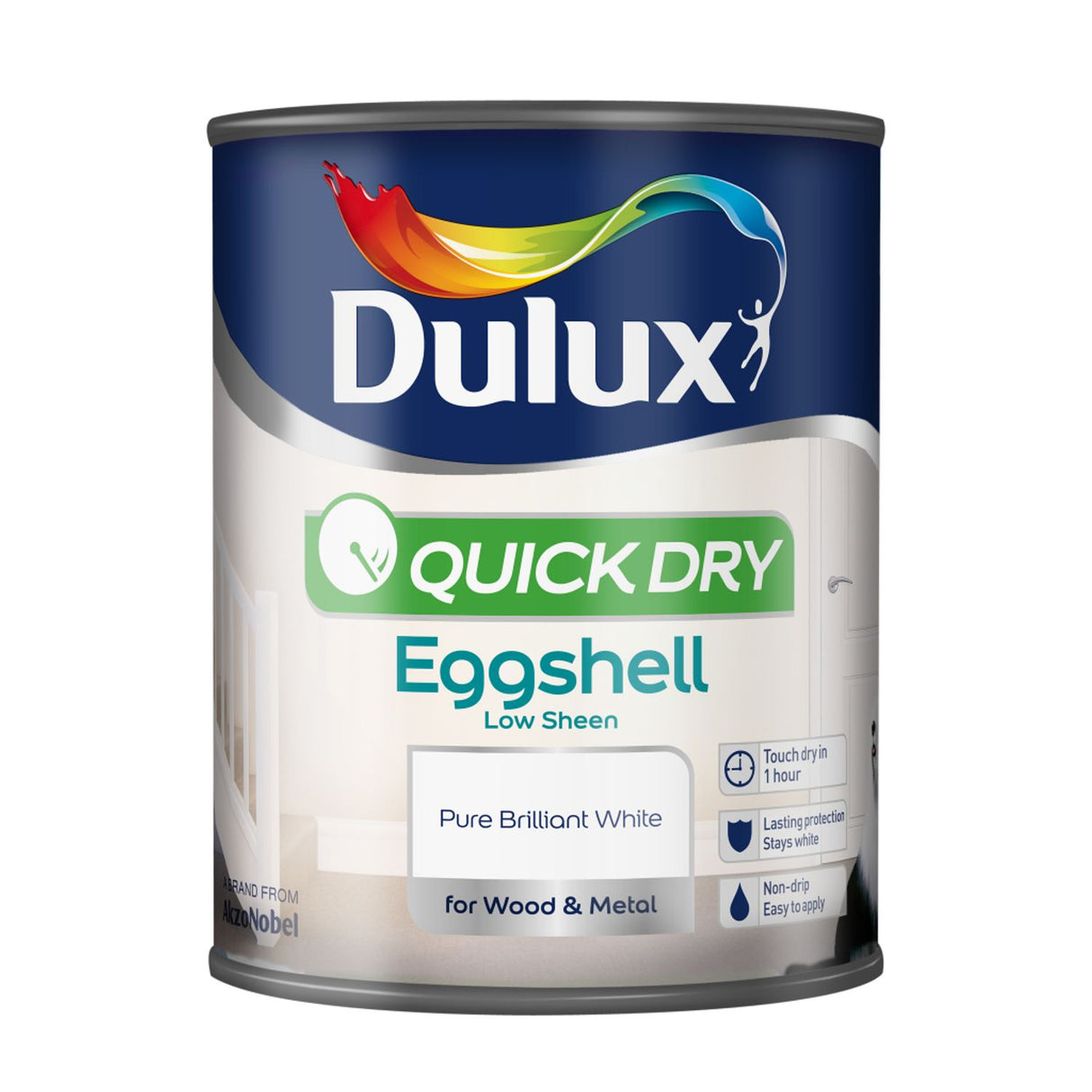Quick Dry Eggshell 2.5 Litre Pure Brilliant White