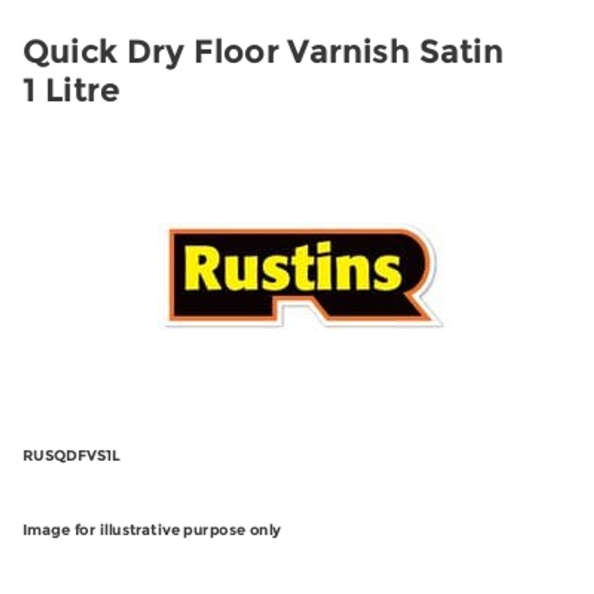 Quick Dry Floor Varnish Satin 1 Litre RUSQDFVS1L