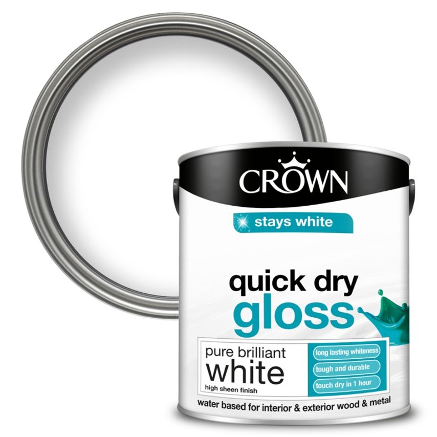Quick Dry Gloss 2.5L Pure Brilliant White - 5096941
