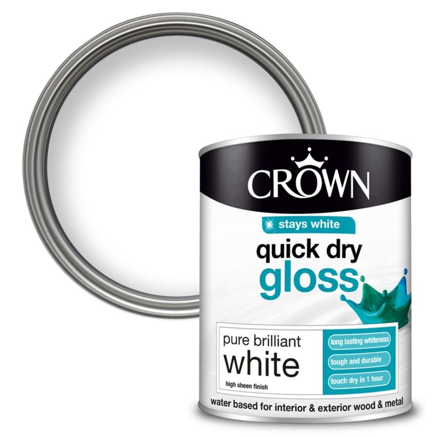 Quick Dry Gloss 750ml Pure Brilliant White - 5096940
