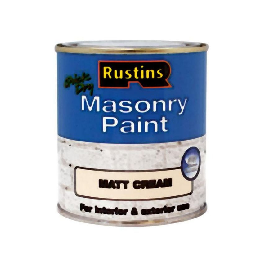 Quick Dry Masonry Paint Matt Cream 500ml RUSMASPC500