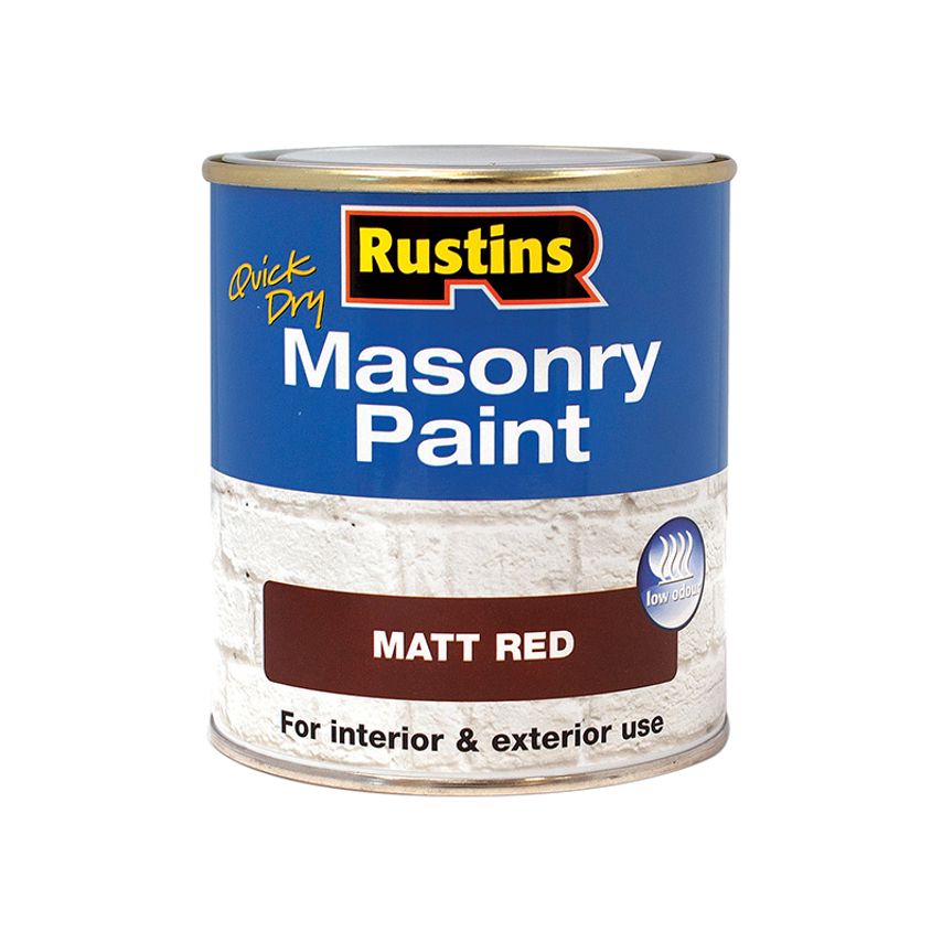 Quick Dry Masonry Paint Matt Red 250ml RUSMASPR250
