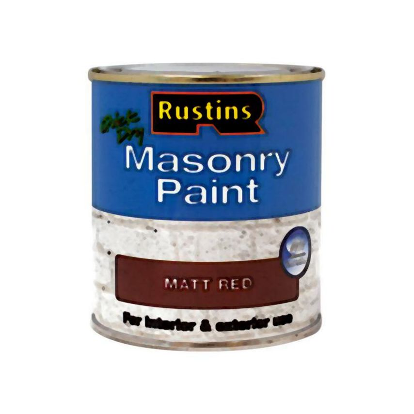 Quick Dry Masonry Paint Matt Red 500ml RUSMASPR500