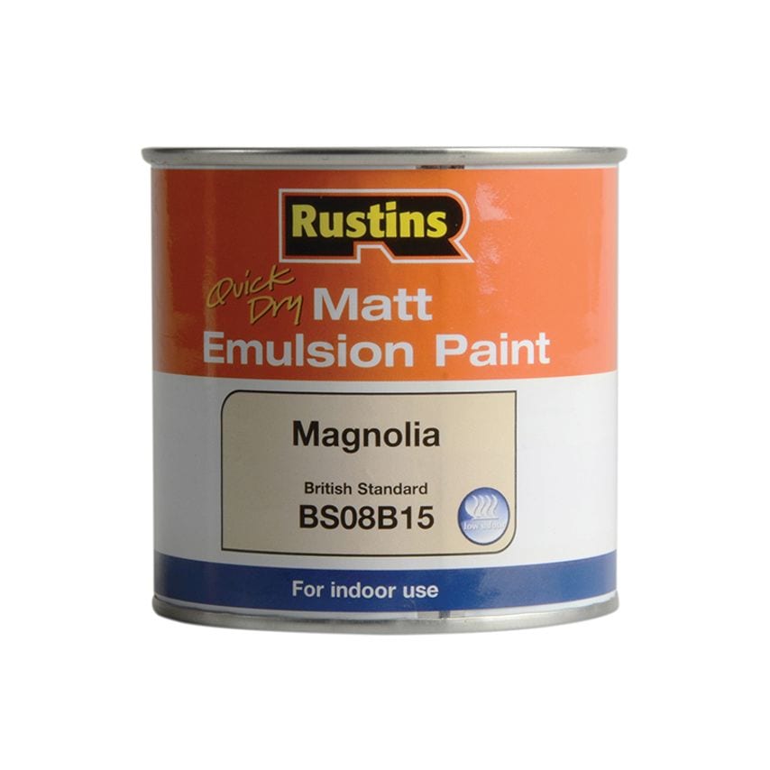 Quick Dry Matt Emulsion Paint Magnolia 250ml RUSMEM250