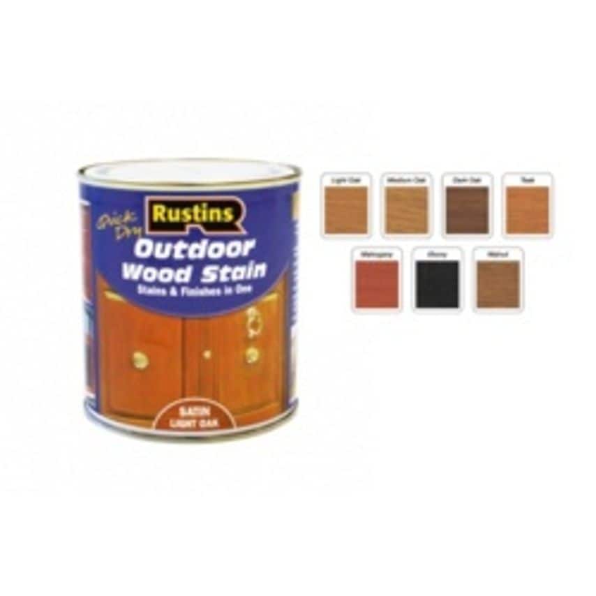 Quick Dry Outdoor Wood Stain 500ml Satin Medium Oak