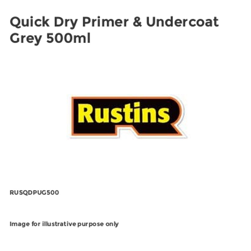 Quick Dry Primer & Undercoat Grey 500ml RUSQDPUG500