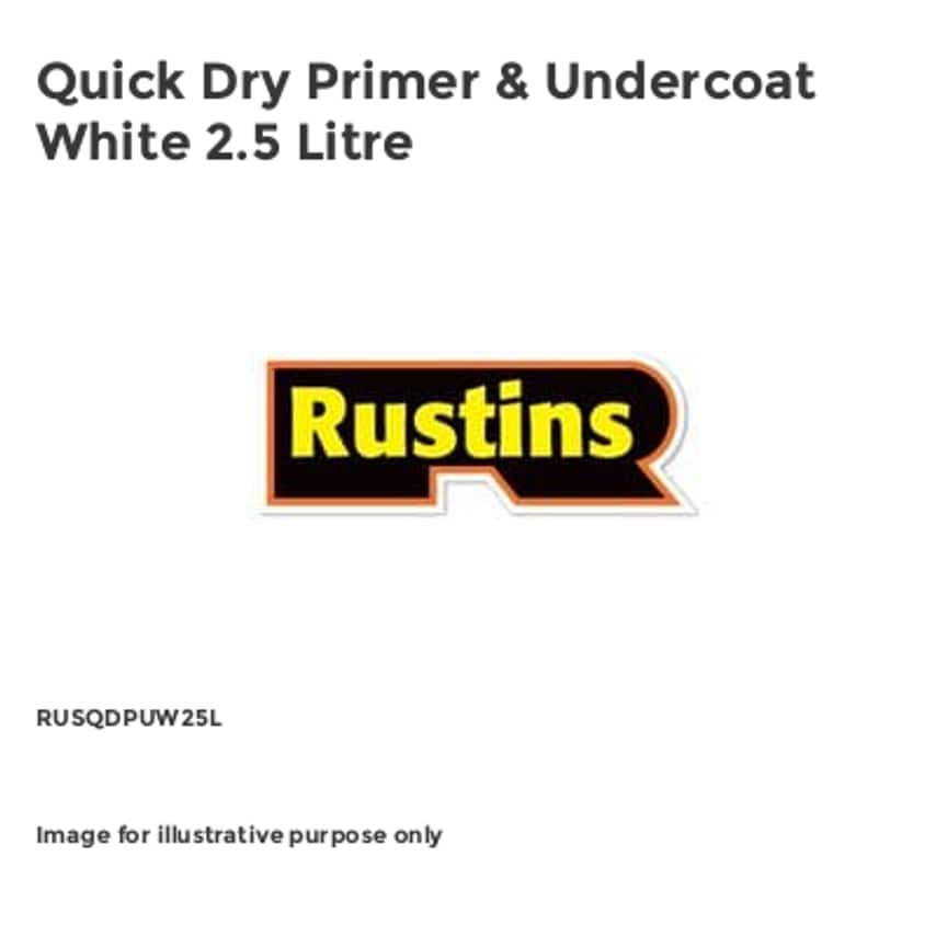 Quick Dry Primer & Undercoat White 2.5 Litre