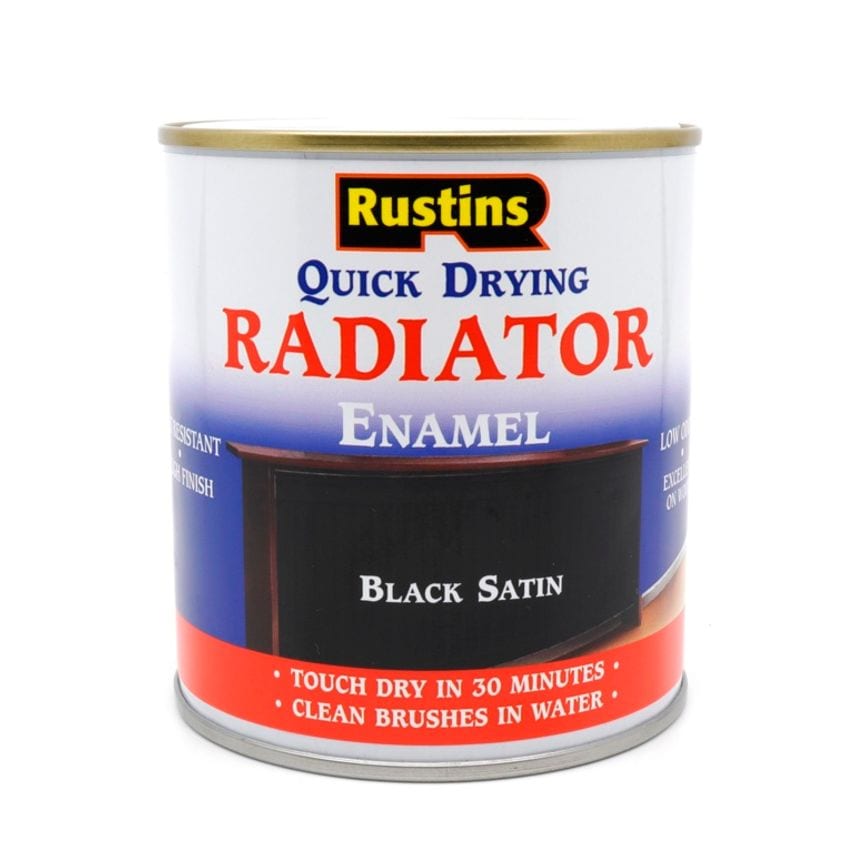 Quick Dry Radiator Paint Black Satin 500ml