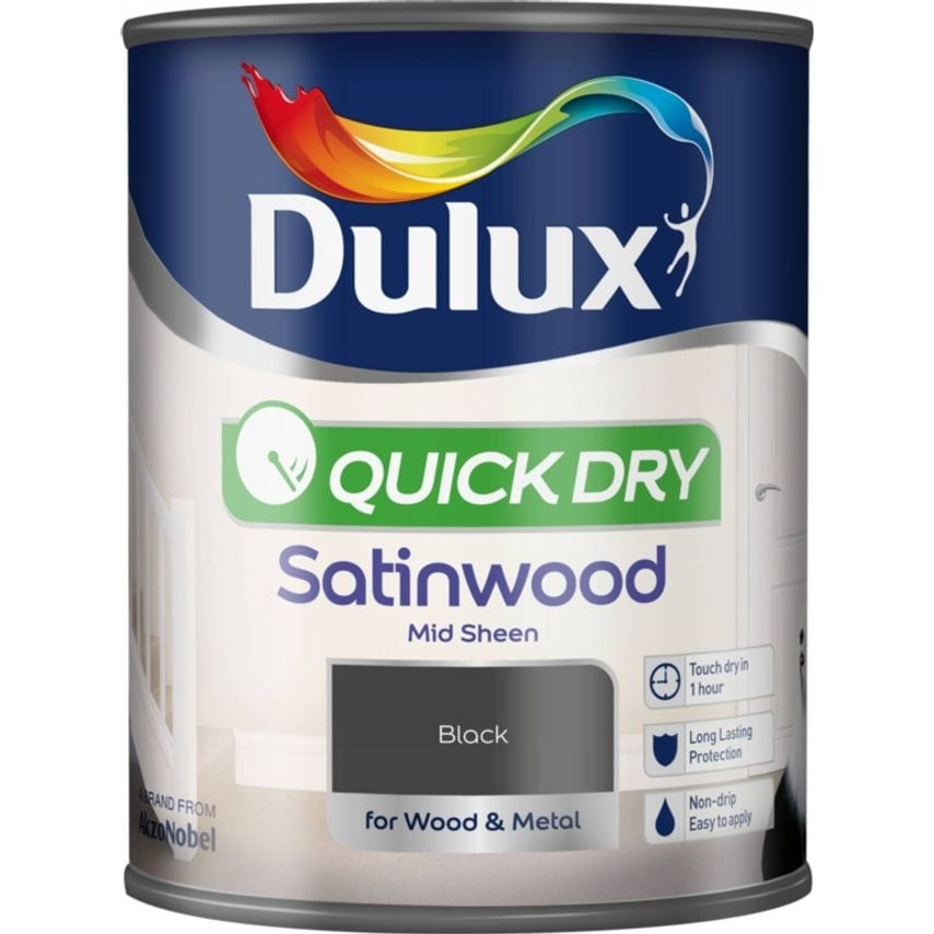 Quick Dry Satinwood 750ml Black