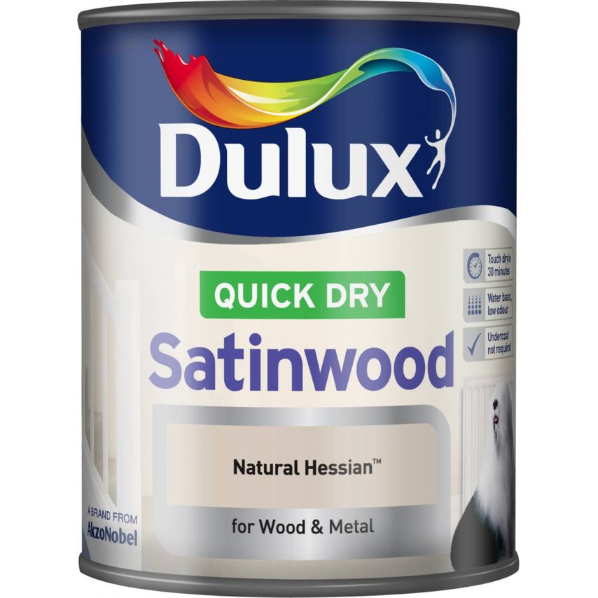 Quick Dry Satinwood 750ml Natural Hessian