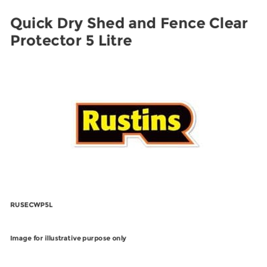 Quick Dry Shed and Fence Clear Protector 5 Litre RUSECWP5L