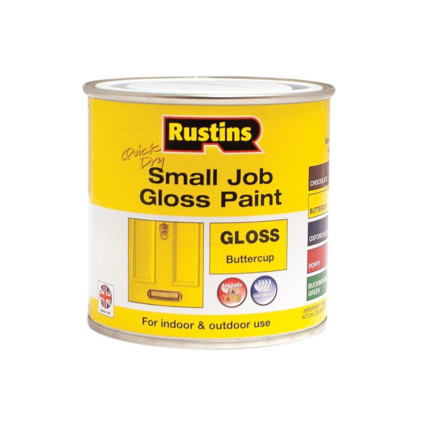 Quick Dry Small Job Gloss Paint Buttercup 250ml RUSSJPBUTQD