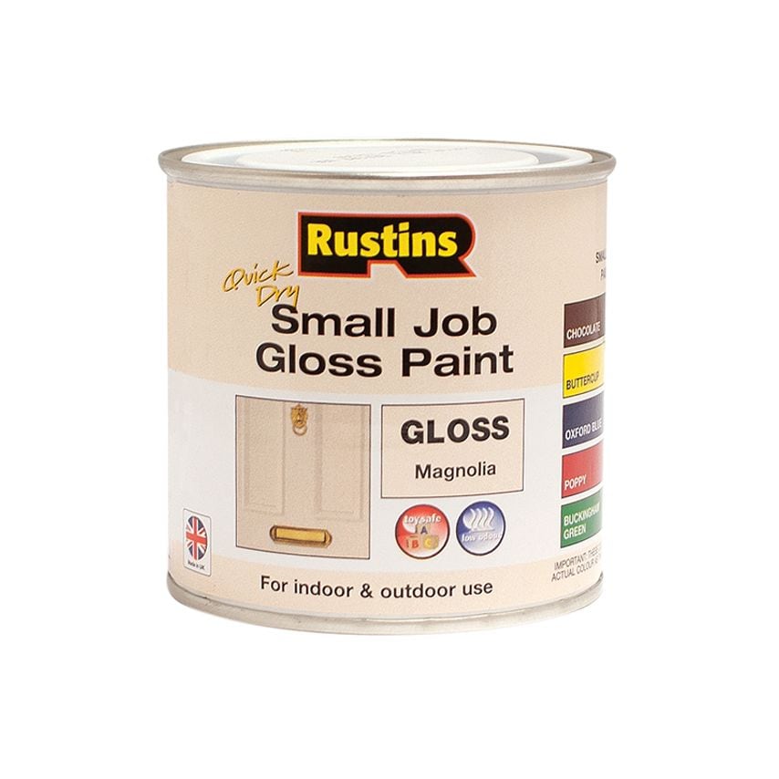 Quick Dry Small Job Gloss Paint Magnolia 250ml RUSSJMAGQD