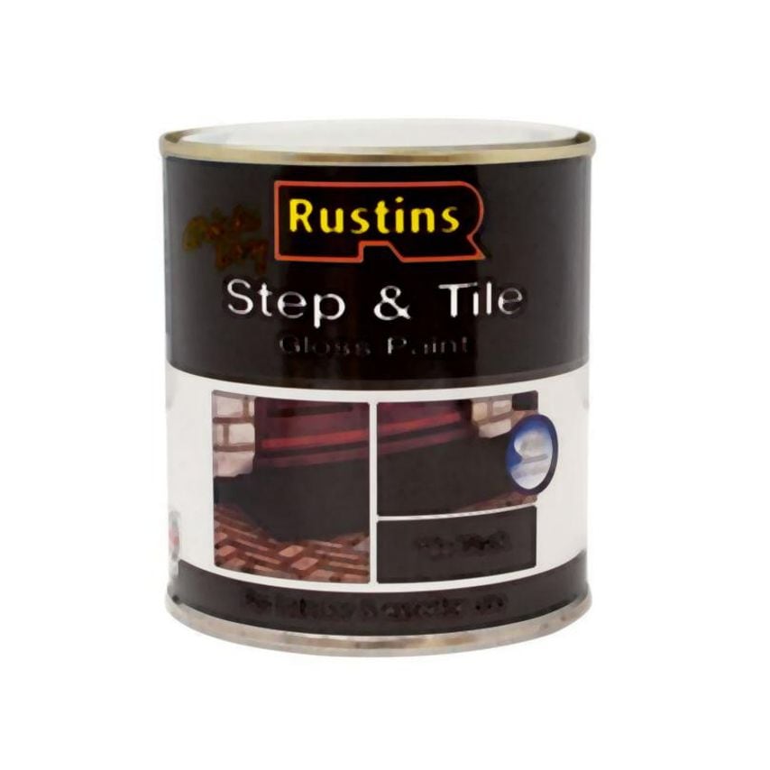 Quick Dry Step & Tile Paint Gloss Black 1 litre RUSSTPBK1LQ