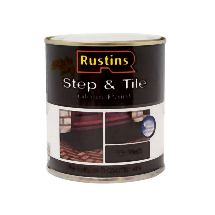 Quick Dry Step & Tile Paint Gloss Black 250ml RUSSTPBK250Q