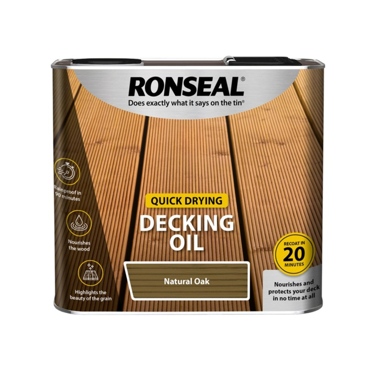 Quick Drying Decking Oil 2.5 Litre Natural Oak