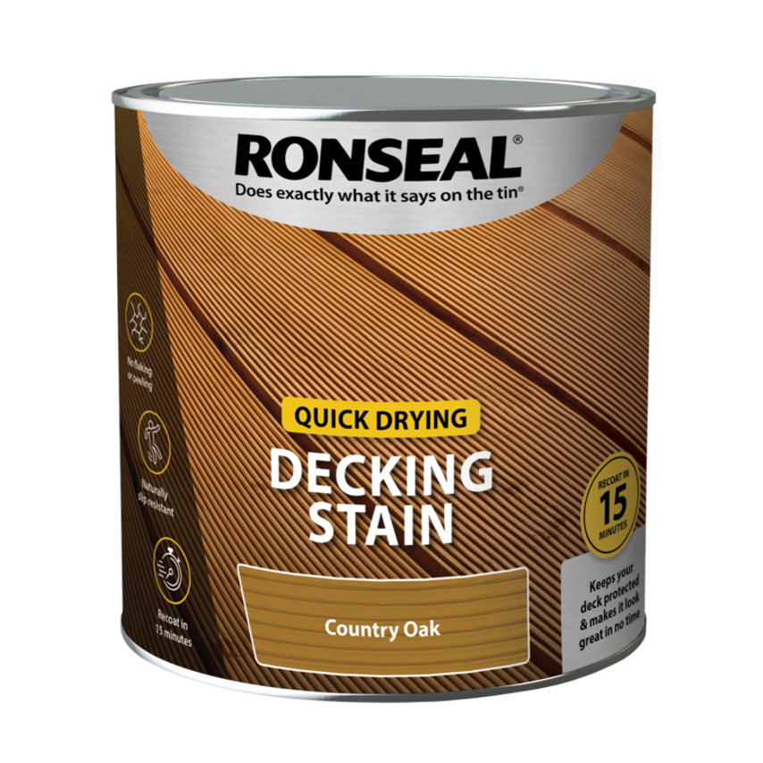Quick Drying Decking Stain 2.5L Country Oak