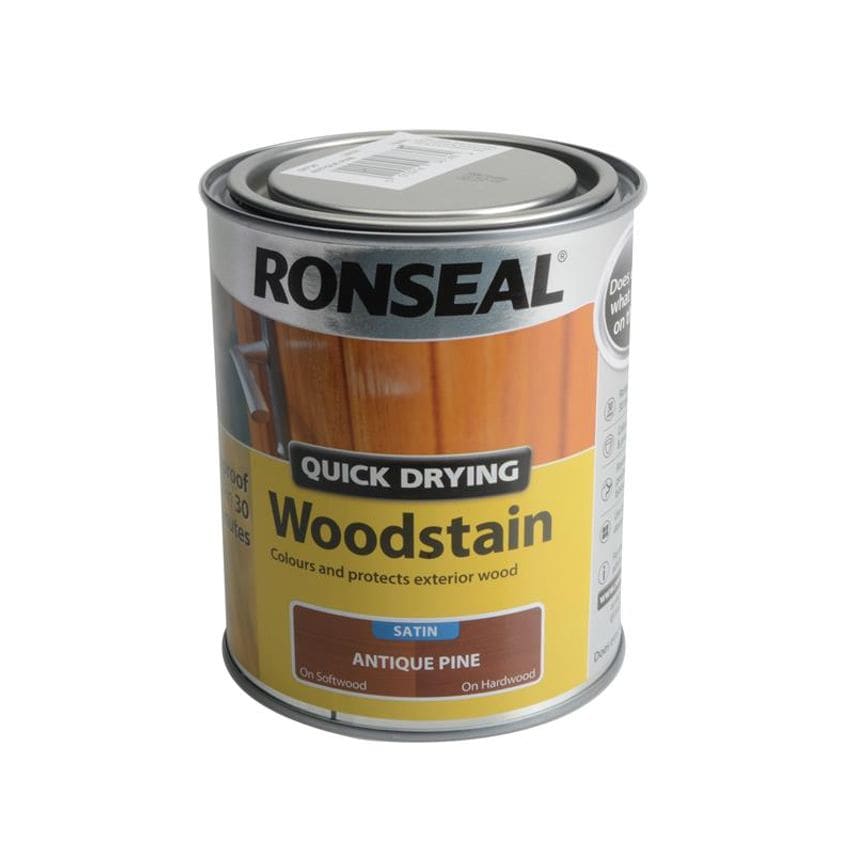 Quick Drying Woodstain Satin Antique Pine 750ml RSLQDWSAP750