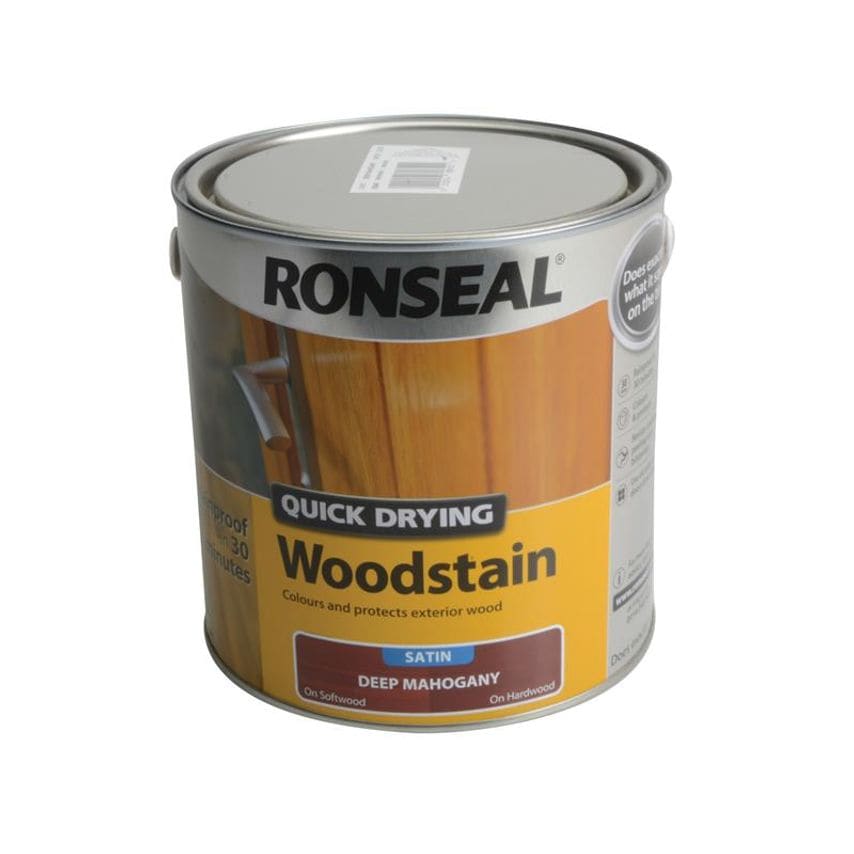 Quick Drying Woodstain Satin Deep Mahogany 2.5 litre RSLQDWSDM25L