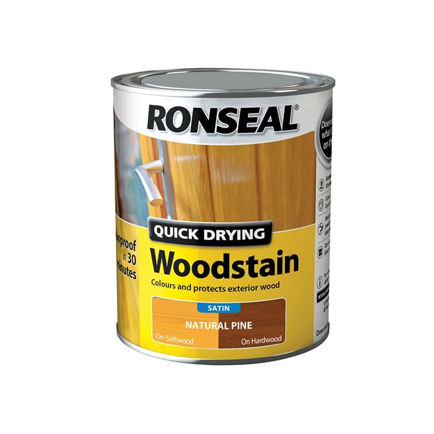 Quick Drying Woodstain Satin Natural Pine 750ml RSLQDWSNP750
