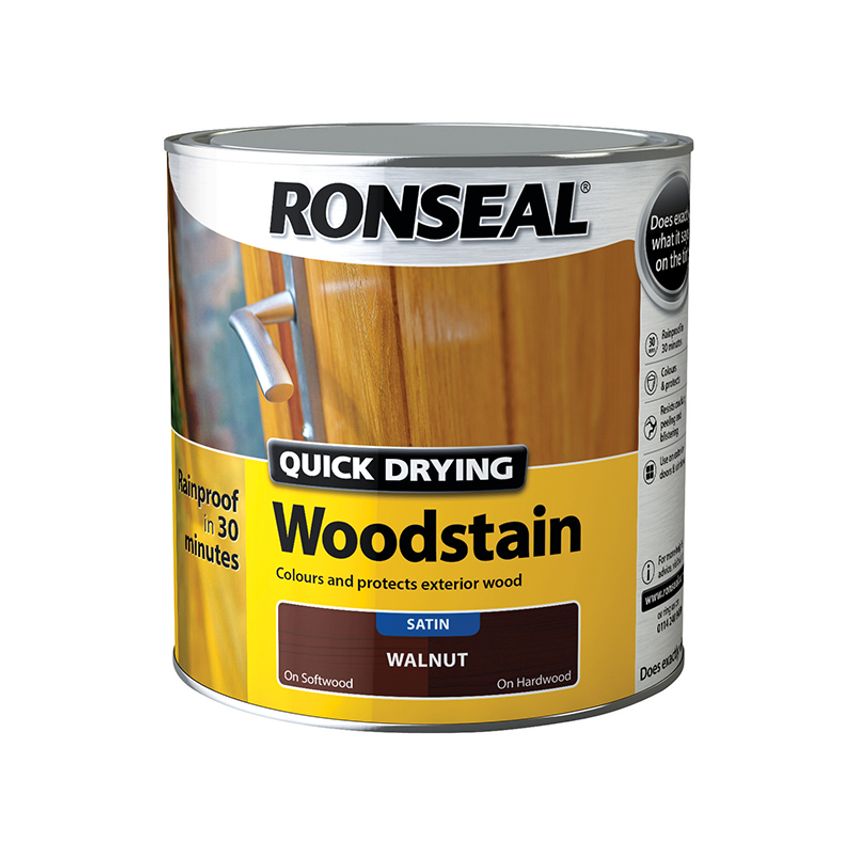 Quick Drying Woodstain Satin Walnut 2.5 litre RSLQDWSW25L