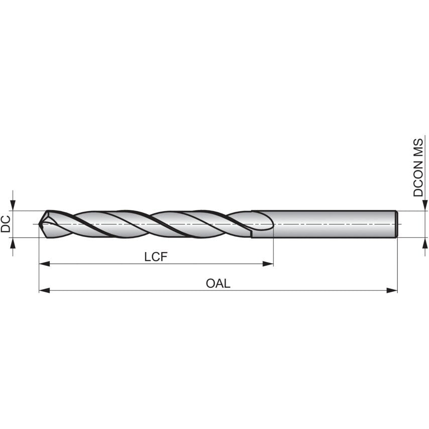 R003 5.30 mm Carbide Tin Tip Jobber Drill DIN338