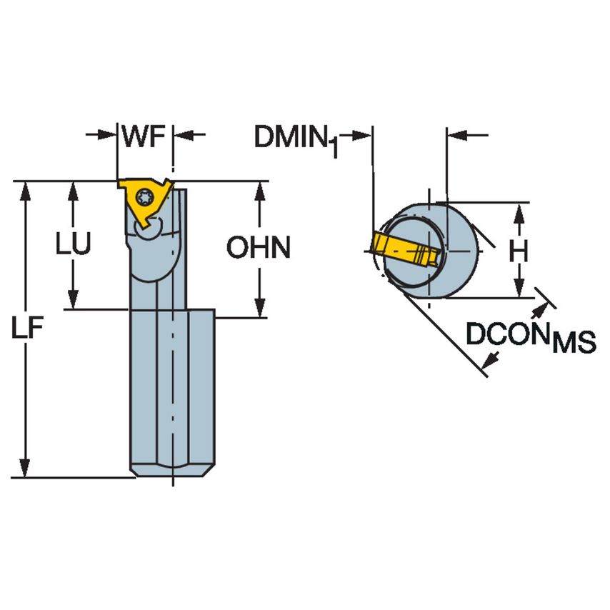 R154.0KF-16-1220-11B Boring Bar