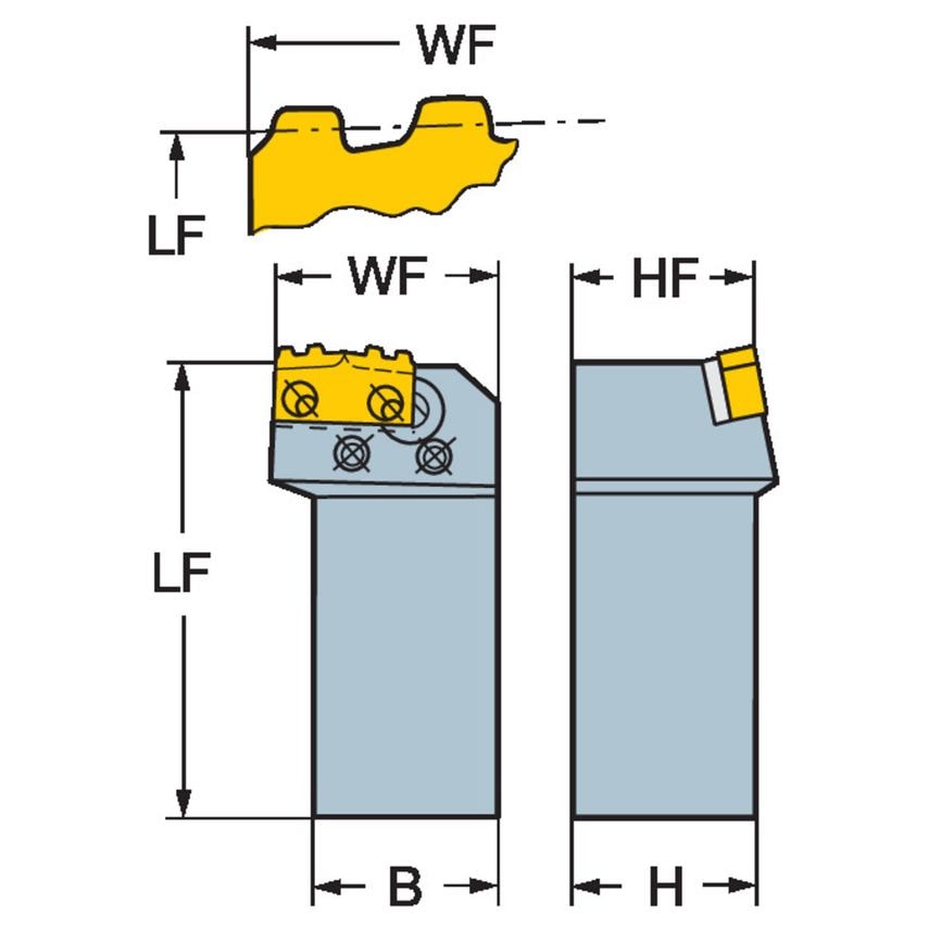 R166.39FG-3232-25 Shank Tool