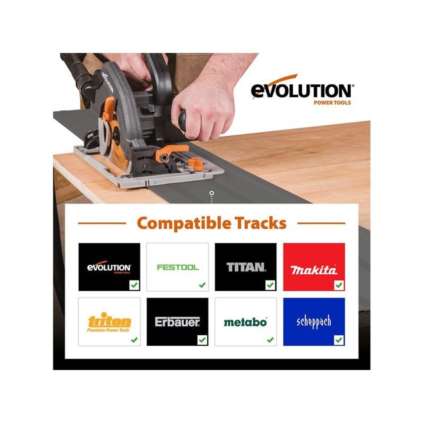 R185CCSX Circular Track Saw Kit 185mm 1600W 110V EVL185CCSXLP