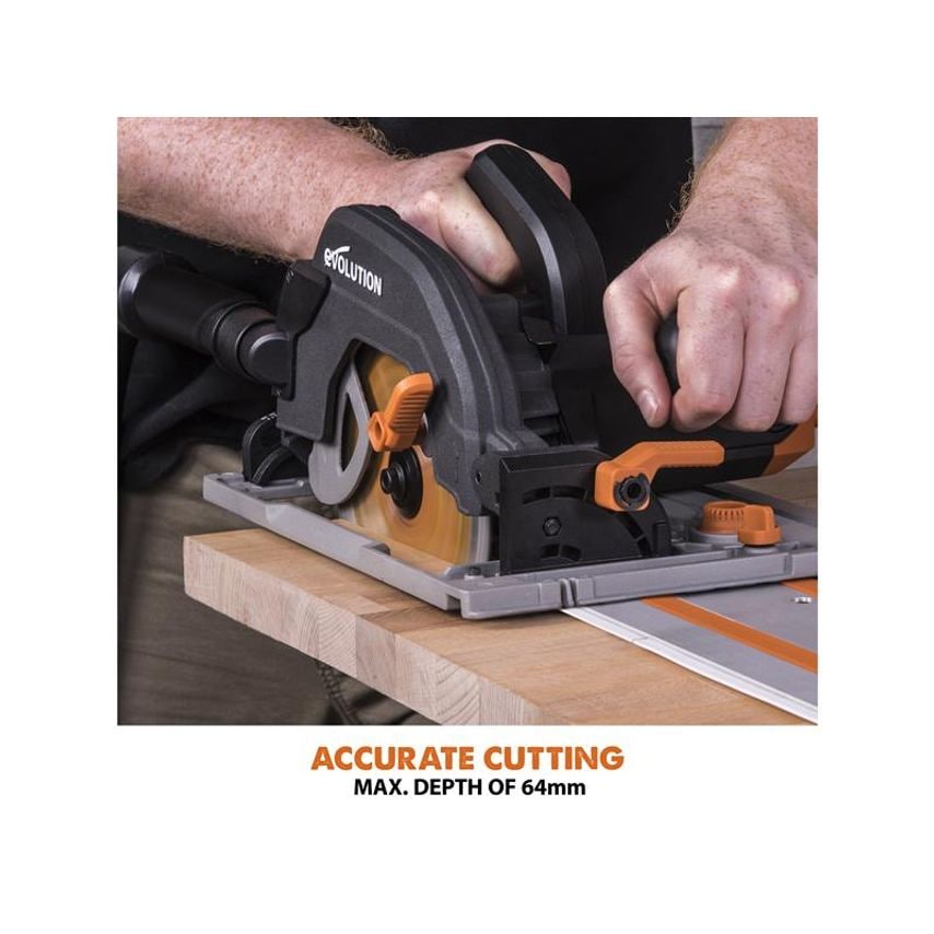 R185CCSX Circular Track Saw Kit 185mm 1600W 240V EVL185CCSXP