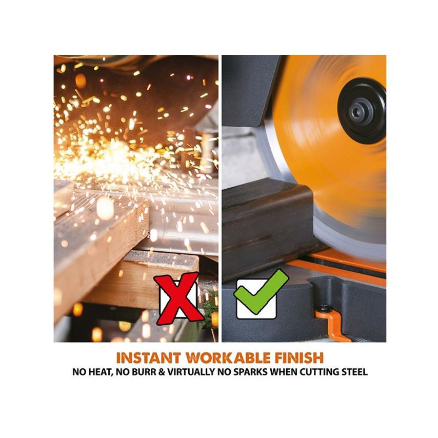 R210SMS-300+ Pro Multi-Material Sliding Mitre Saw 210mm 1500W 110V EVLR210S300L