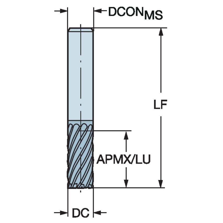 R215.3605030AC13H 1610 Plura End Mill