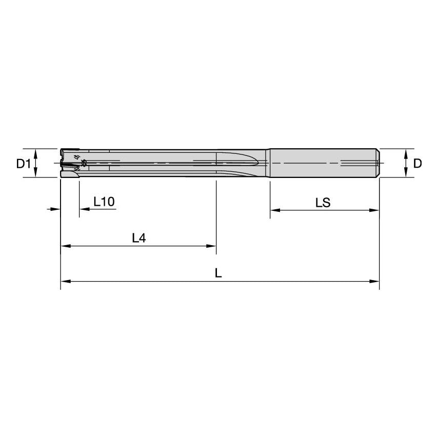 R215A05000H6SF PCD Reamer - 1/2'' H6