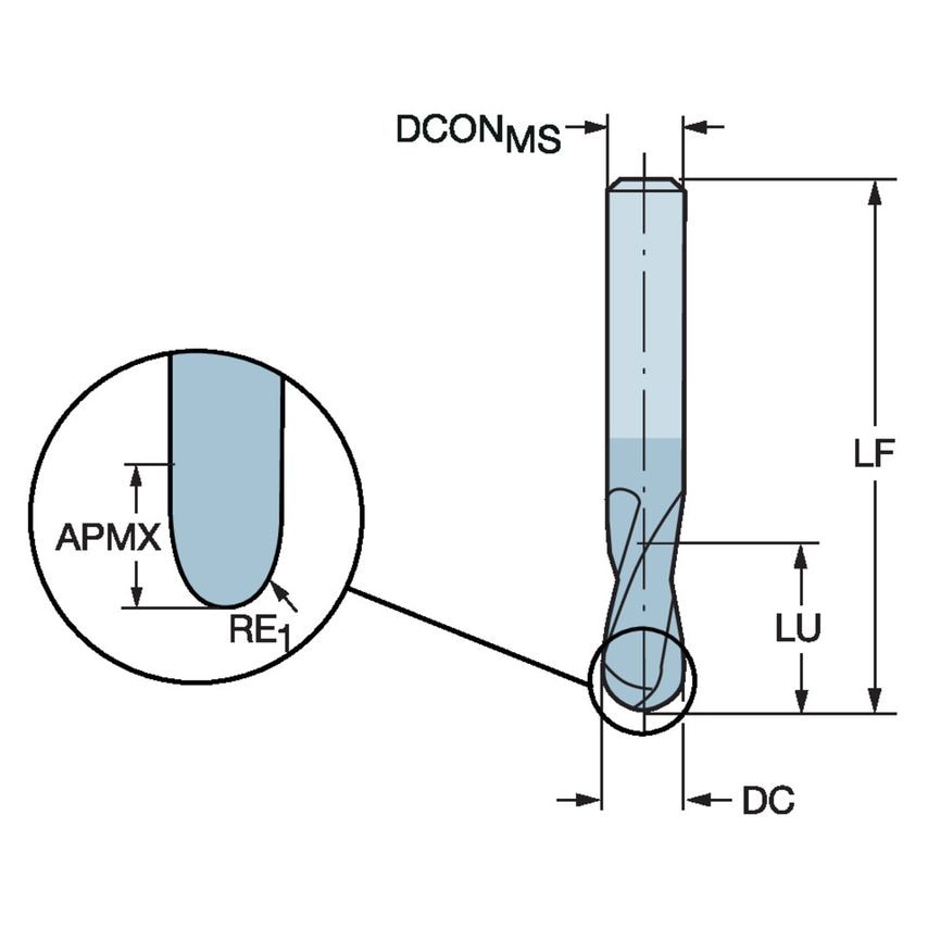 R216.4204030AC05G 1610 Plura End Mill
