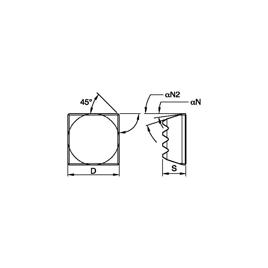 RIQ08C4500S RIQ08 Insert Cbn