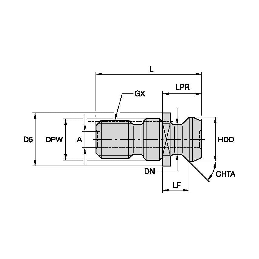 RK40ISBM Pull Stud SK40 ISO7388/2 Type