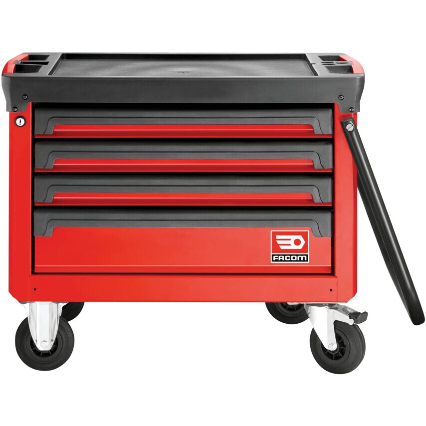 ROLL.M3A Rolling Chest 4 Drawers Red