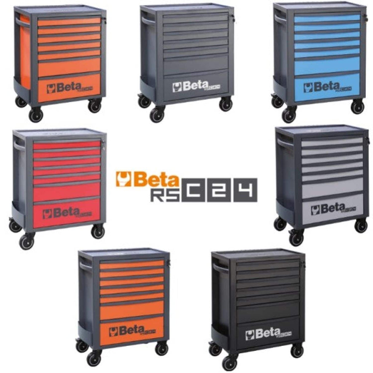 RSC24/7-B-Mobile Roller Cabinet 7 Drawers