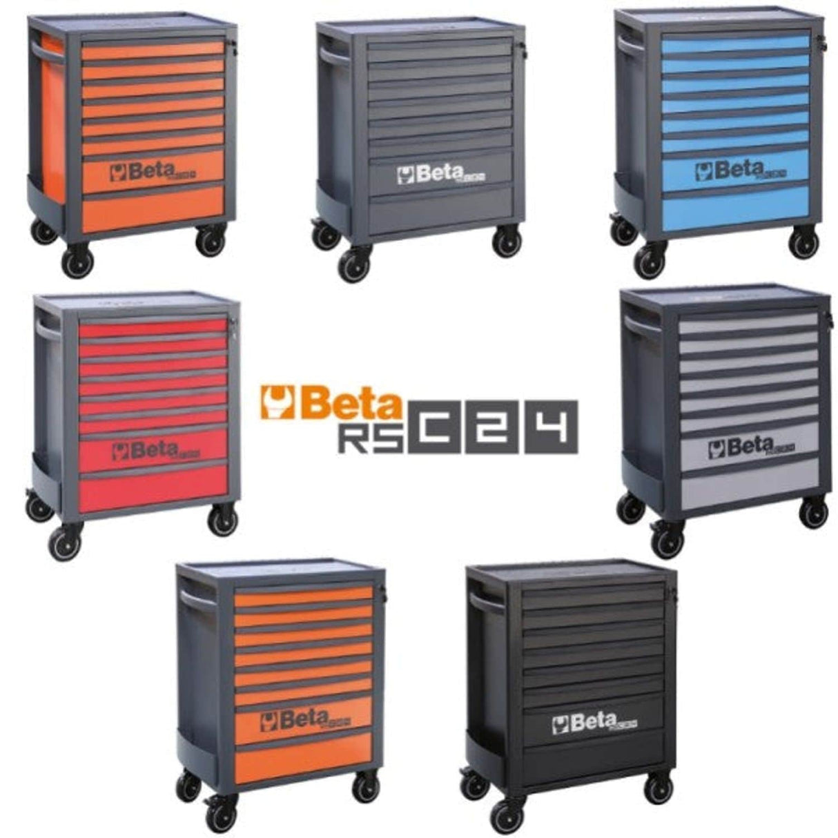 RSC24/8-G-Mobile Roller Cabinet 8 Drawers