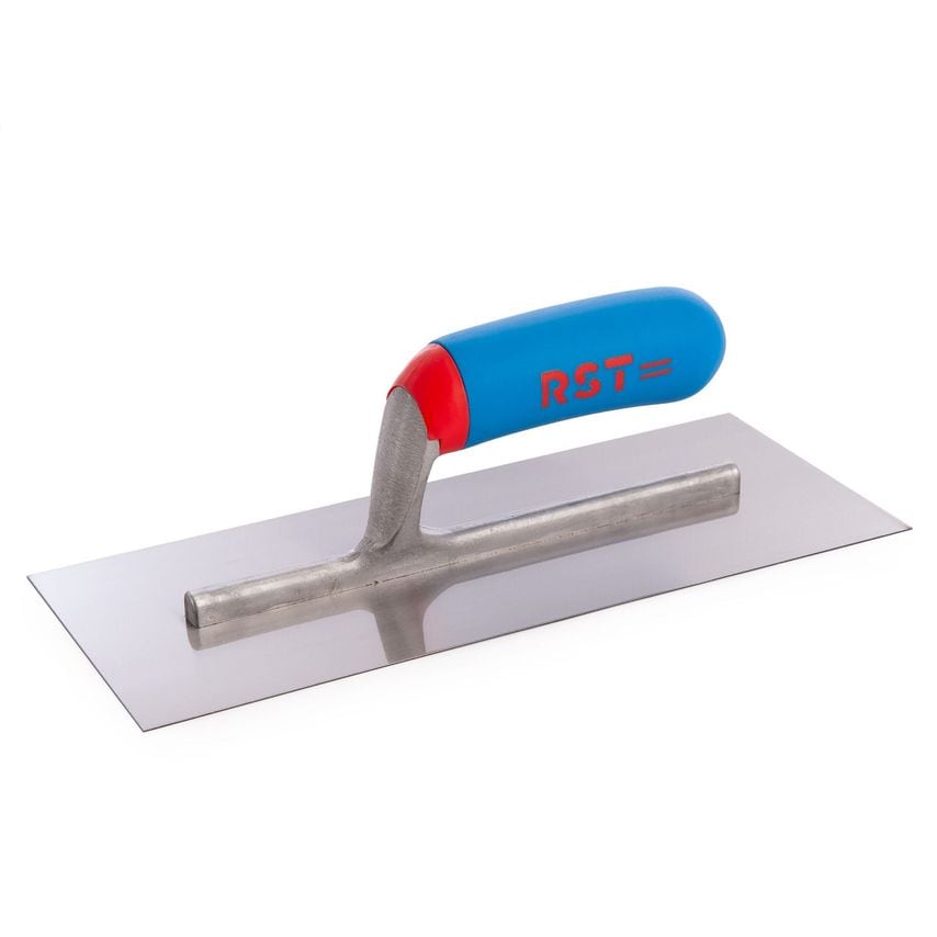RTR124BS Carbon Steel Finishing Trowel with Soft Touch Handle 11 x 4.5"
