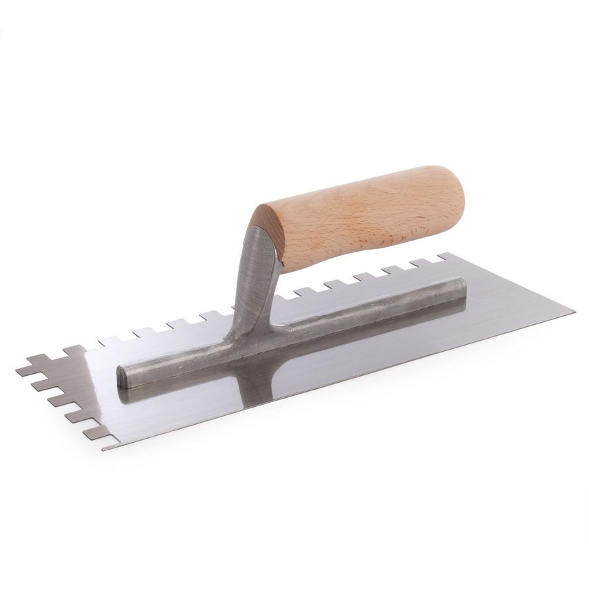 RTR6260 Notched Trowel with Wooden Handle 11 x 4 1/2in 10mm Notch
