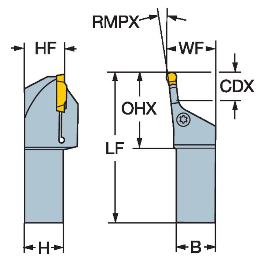 RX123L25-2525B-007 Shank Tool