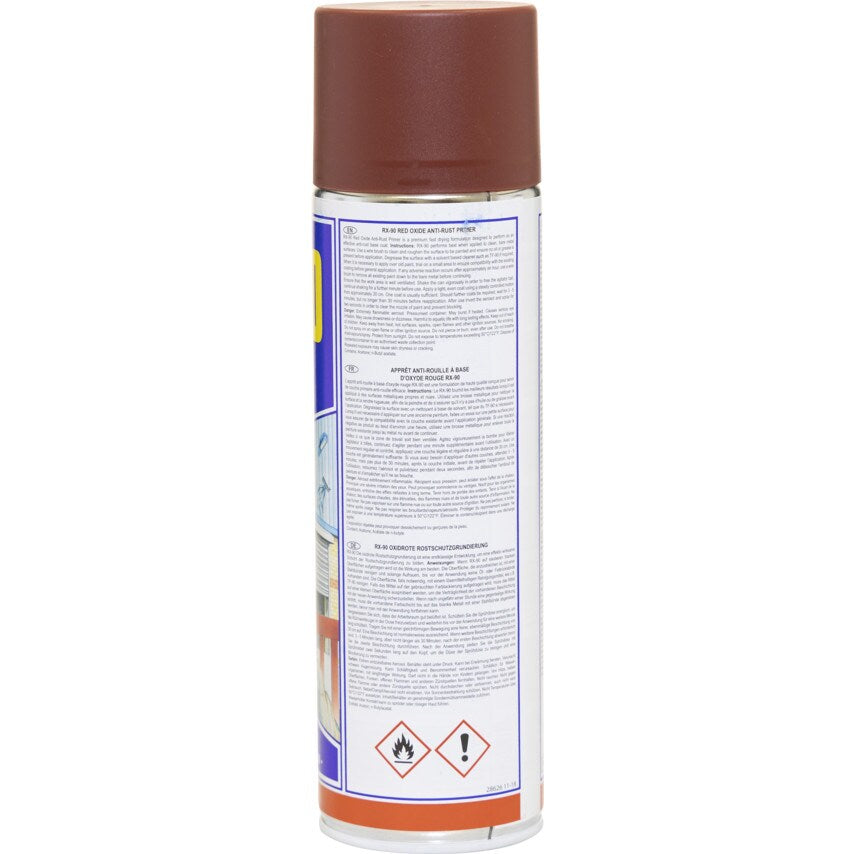 RX-90 Red Oxide Anti-rust Aerosol Primer - 500ML
