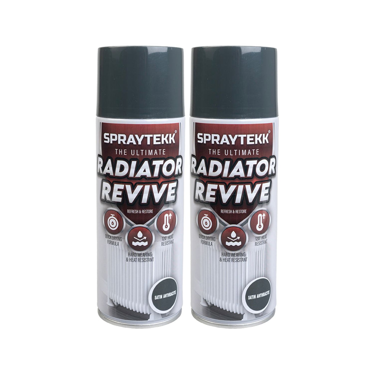 Radiator Paint - Satin Anthracite - 400ml (Double Pack)