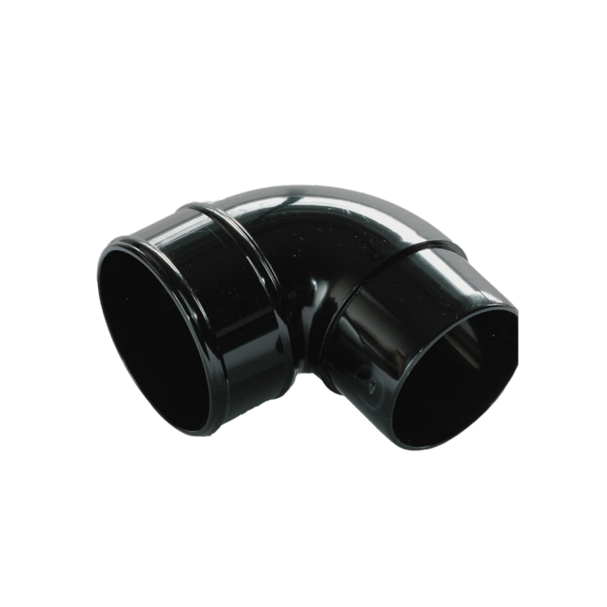 Rainwater 90 Round Bend Black 68mm