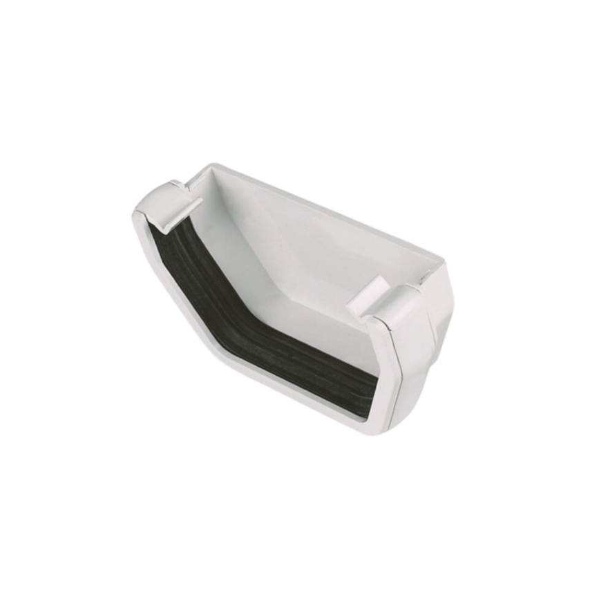 Rainwater Square External Stop End White 112mm